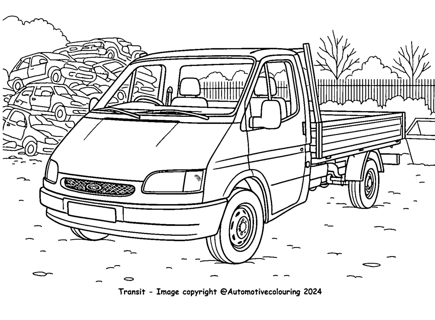 Classic Car Ford Colouring Book ESCORT SIERRA GRANADA TRANSIT