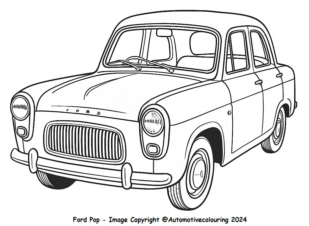 Classic Car Ford Colouring Book ESCORT SIERRA GRANADA TRANSIT