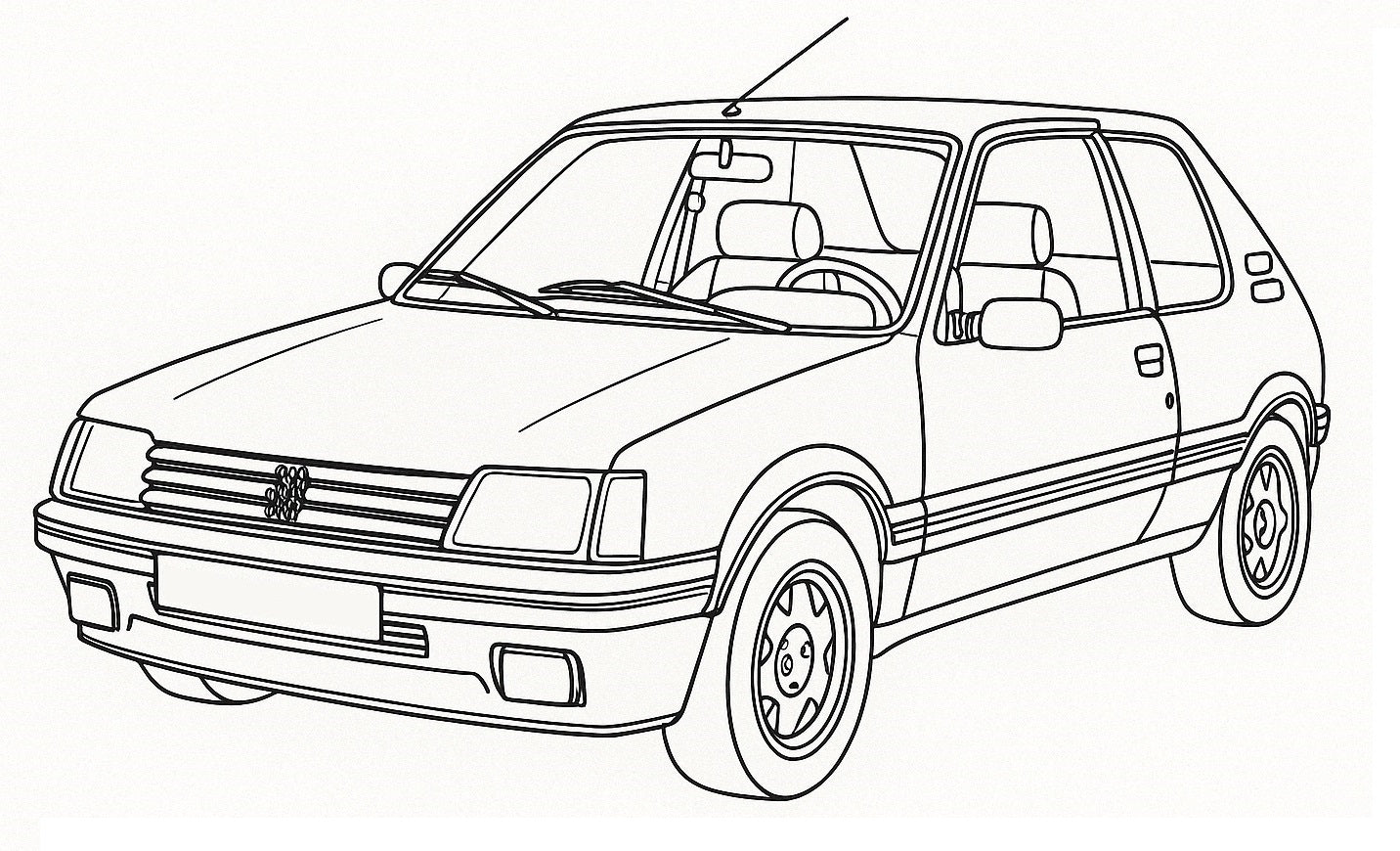 Classic Car French Classics Colouring book Cars Peugeot Citroen Renault