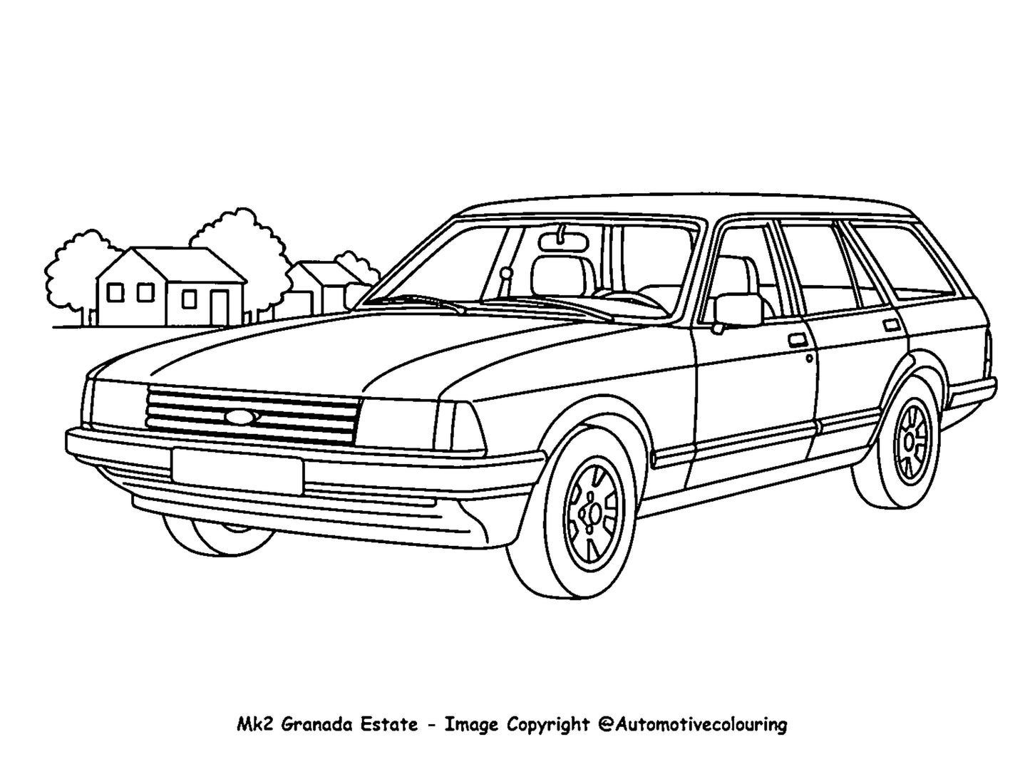 Classic Car Ford Colouring Book ESCORT SIERRA GRANADA TRANSIT