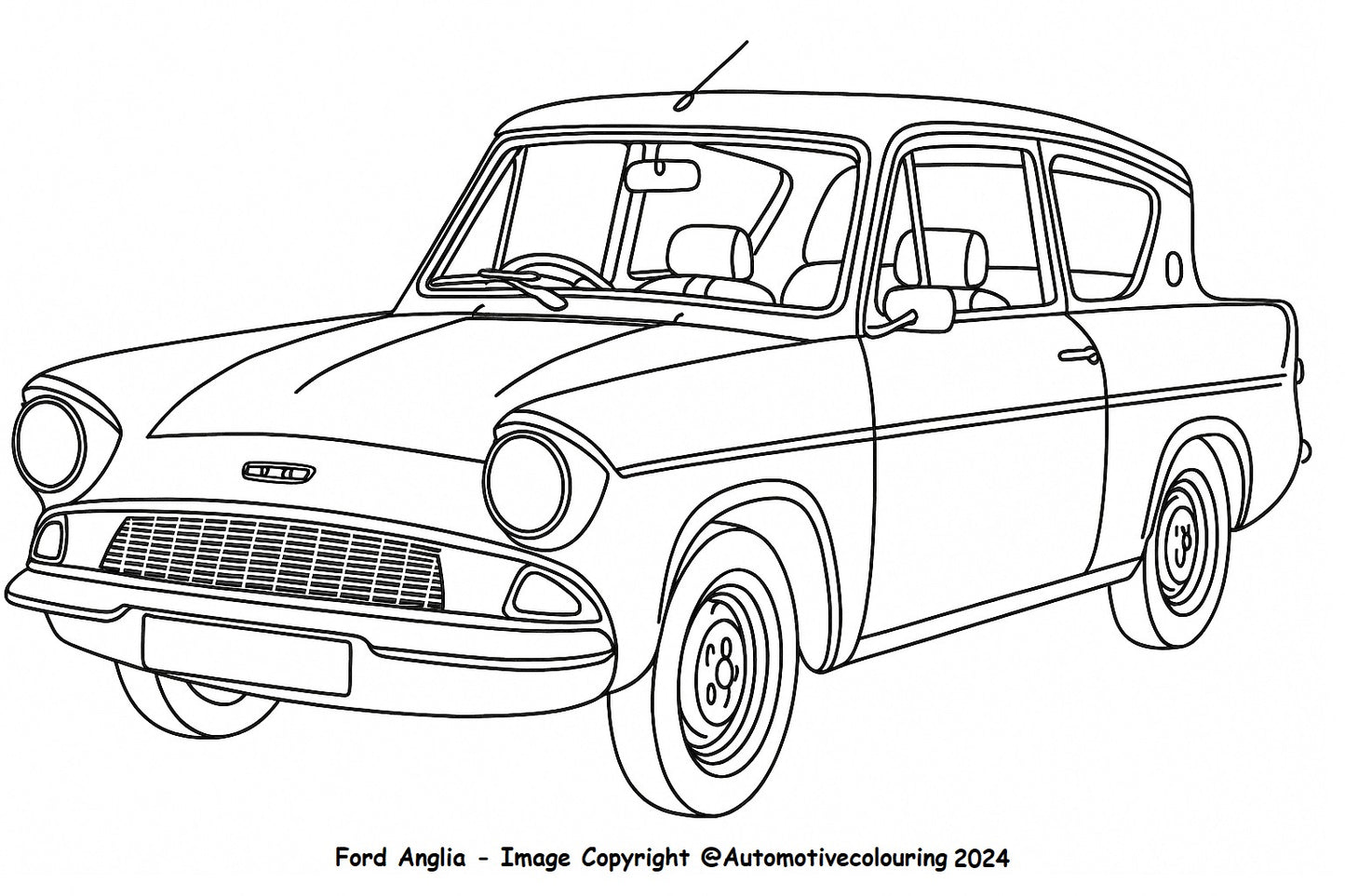 Classic Car Ford Colouring Book ESCORT SIERRA GRANADA TRANSIT