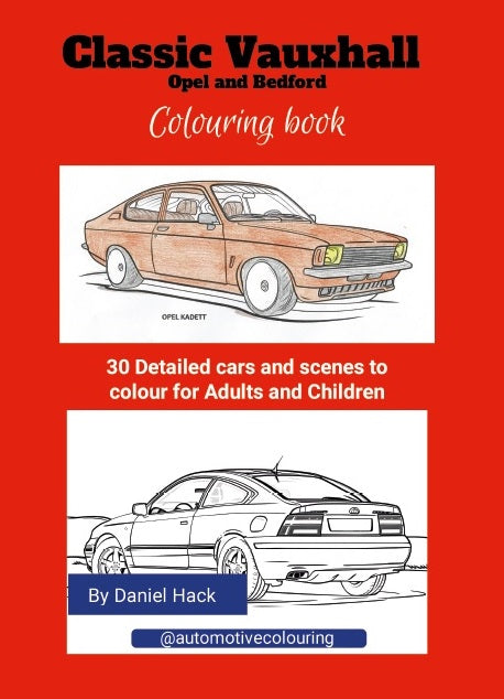 All 4 Classic Car Colouring Books Vauxhall Ford Vauxhall / Opel and French Cars - GREAT VALUE
