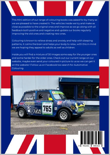 Classic Mini Colouring Book NEW RELEASE FOR DECEMBER 2025 ! Now In Stock !