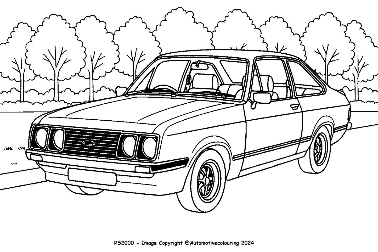Classic Car Ford Colouring Book ESCORT SIERRA GRANADA TRANSIT