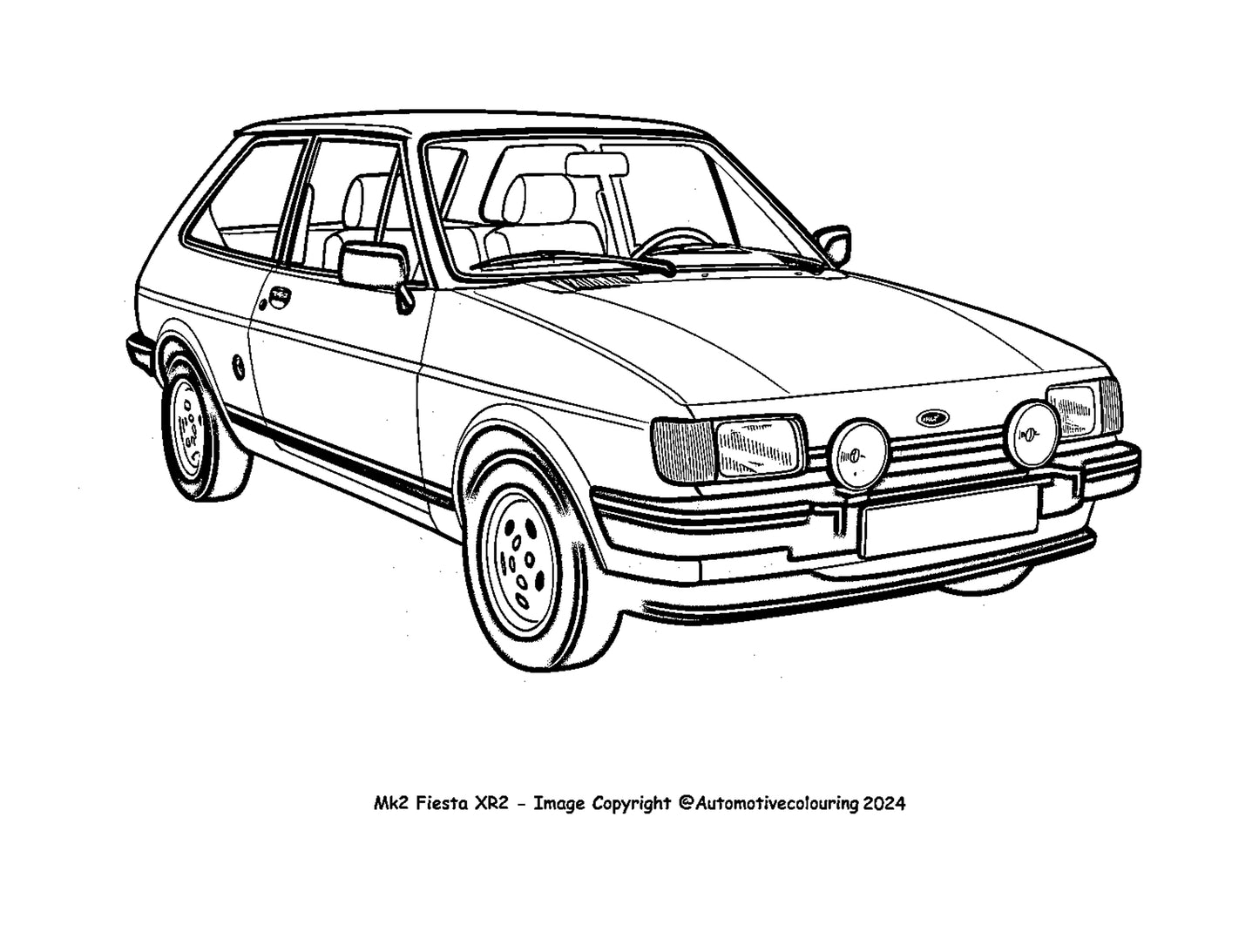 Classic Car Ford Colouring Book ESCORT SIERRA GRANADA TRANSIT