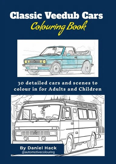 Classic Car Colouring Book Veedub ( Volkswagen) Cars Beetle Golf Camper