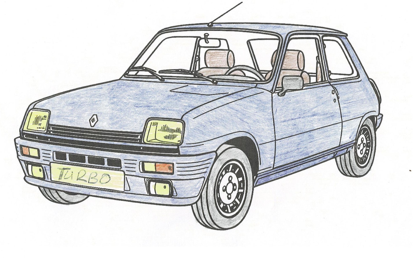 Classic Car French Classics Colouring book Cars Peugeot Citroen Renault