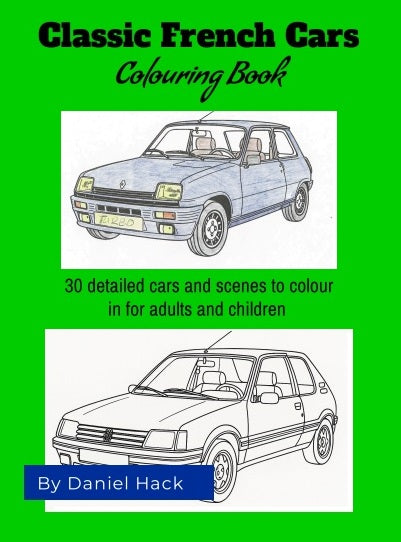 Classic Car French Classics Colouring book Cars Peugeot Citroen Renault